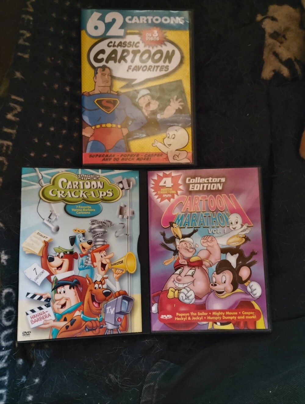 Classic Cartoon Favorites & Marathon & Crack-Ups DvD 5 Discs Set Bundled Lot